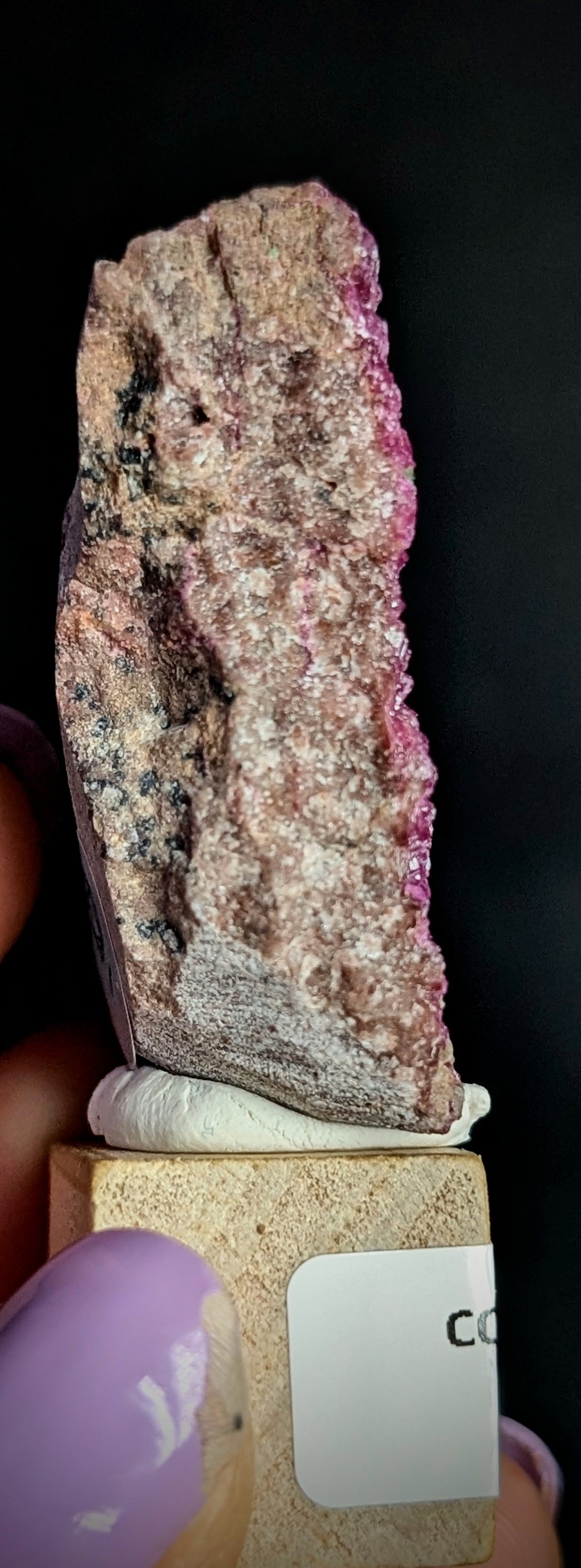 Cobaltoan Calcite with Malachite | DR Congo