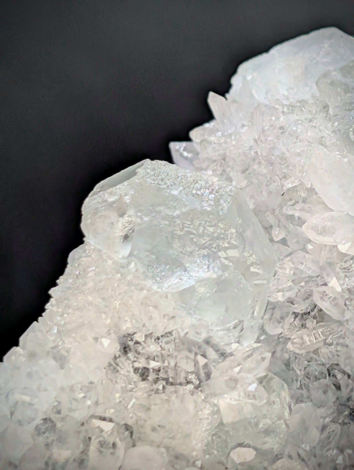 UV Reactive Quartz, Calcite & Fluorite Crystal Cluster | Sparkling Mineral Specimen | 396g