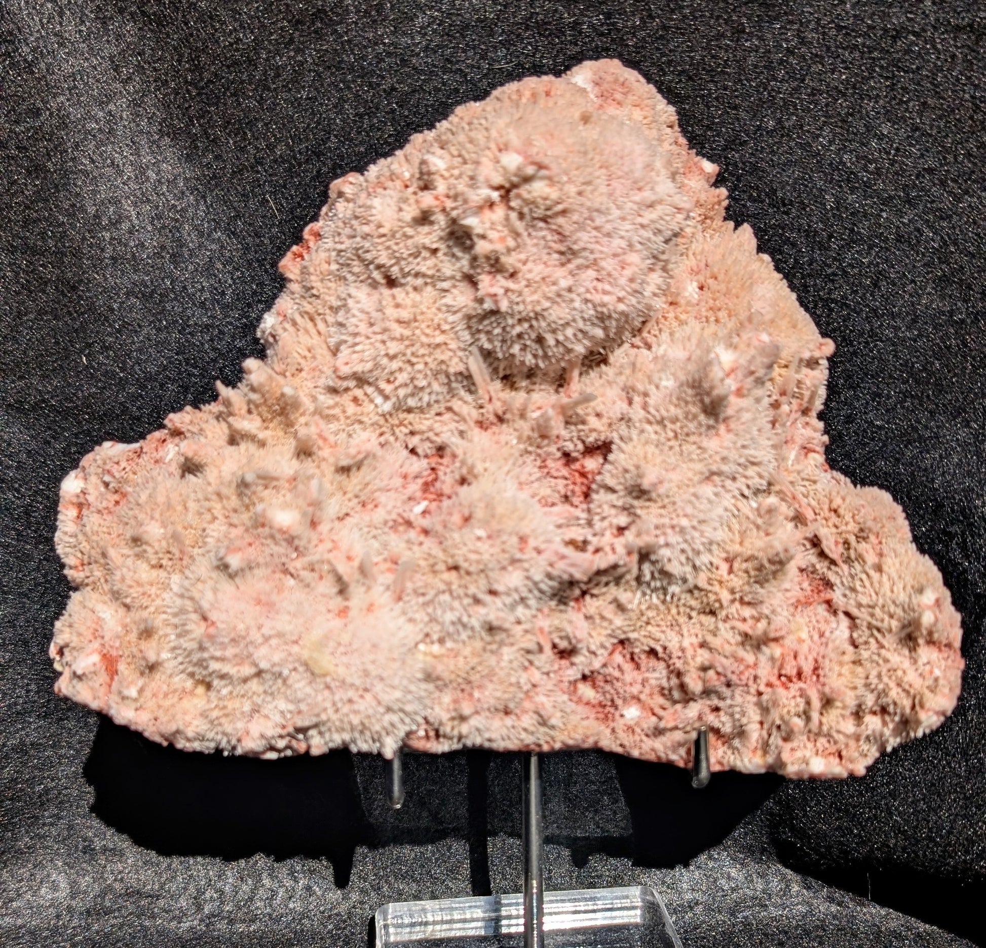 Pink mordenite indian crystal specimen 