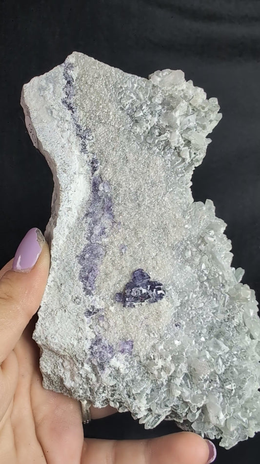Candle Quartz with Purple Fluorite | 293g
