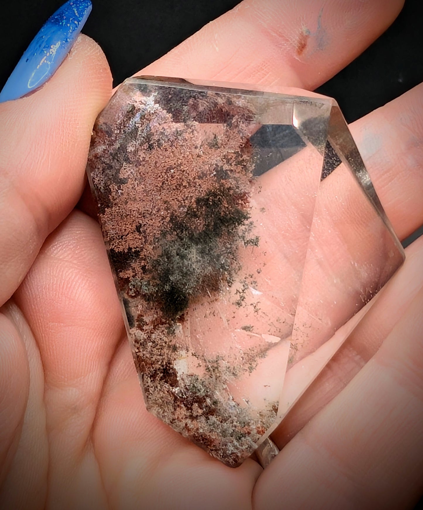 Lodolite Quartz Crystal (Garden Quartz) – Polished Freeform with Inclusions 46g