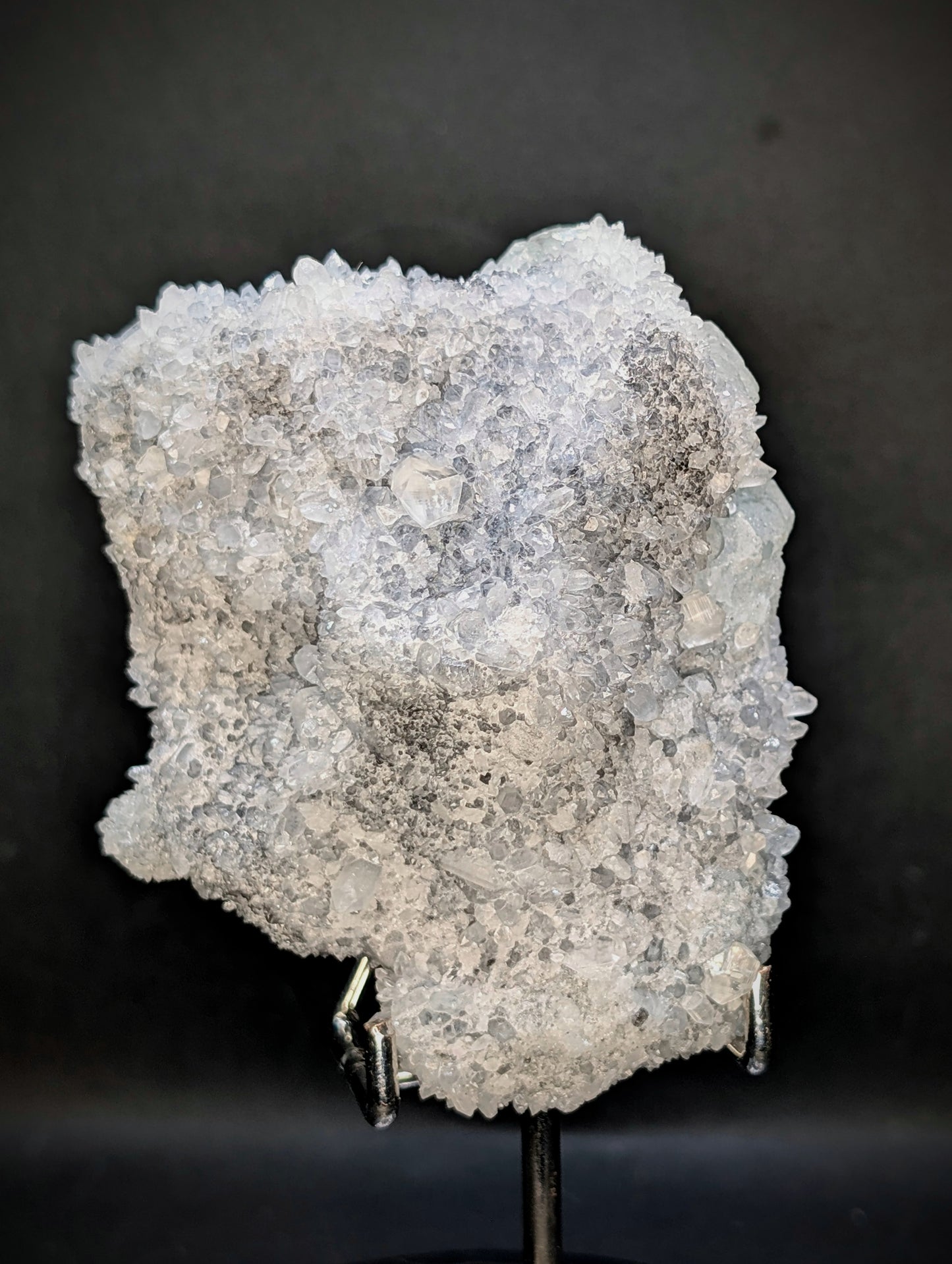 UV Reactive Quartz, Calcite & Fluorite Crystal Cluster | Sparkling Mineral Specimen | 396g