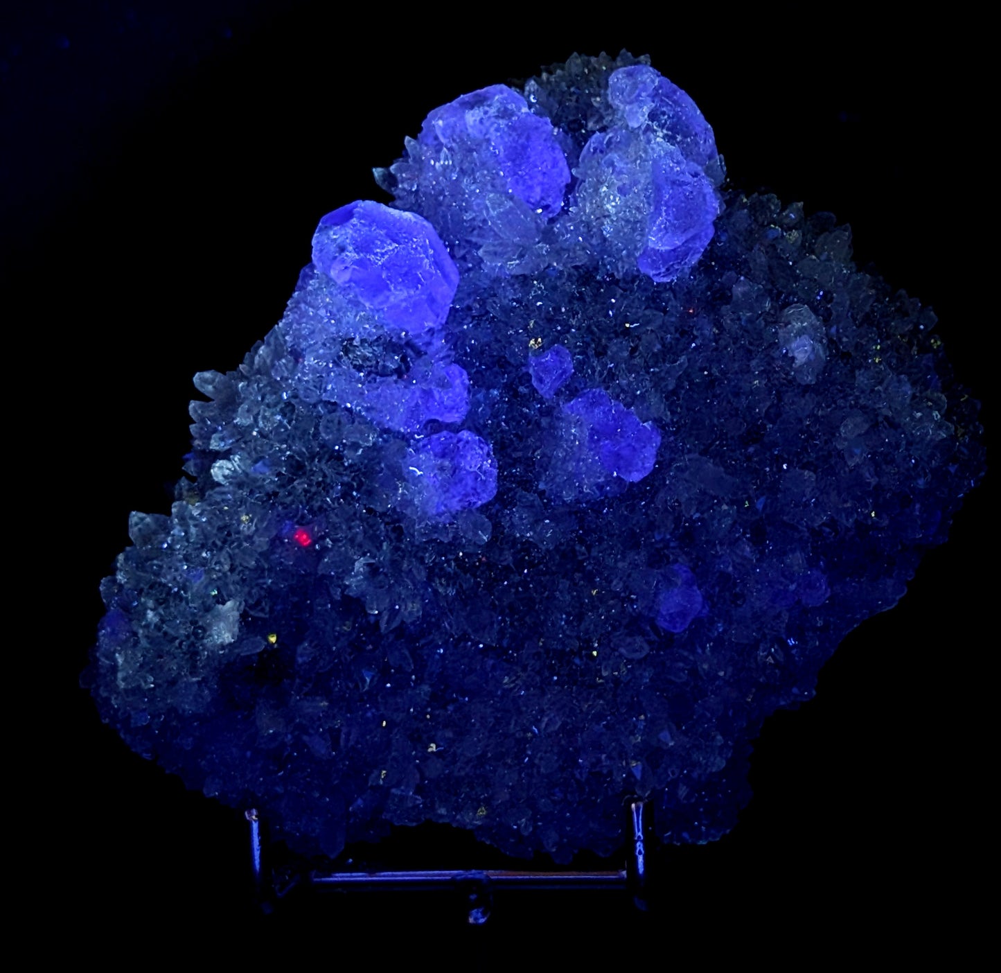 UV Reactive Quartz, Calcite & Fluorite Crystal Cluster | Sparkling Mineral Specimen | 396g