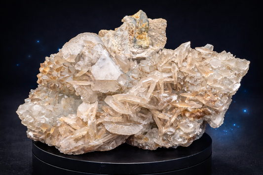 UV Reactive Calcite Crystal Cluster 1.1kg – Red Fluorescence & Green Phosphorescence Specimen