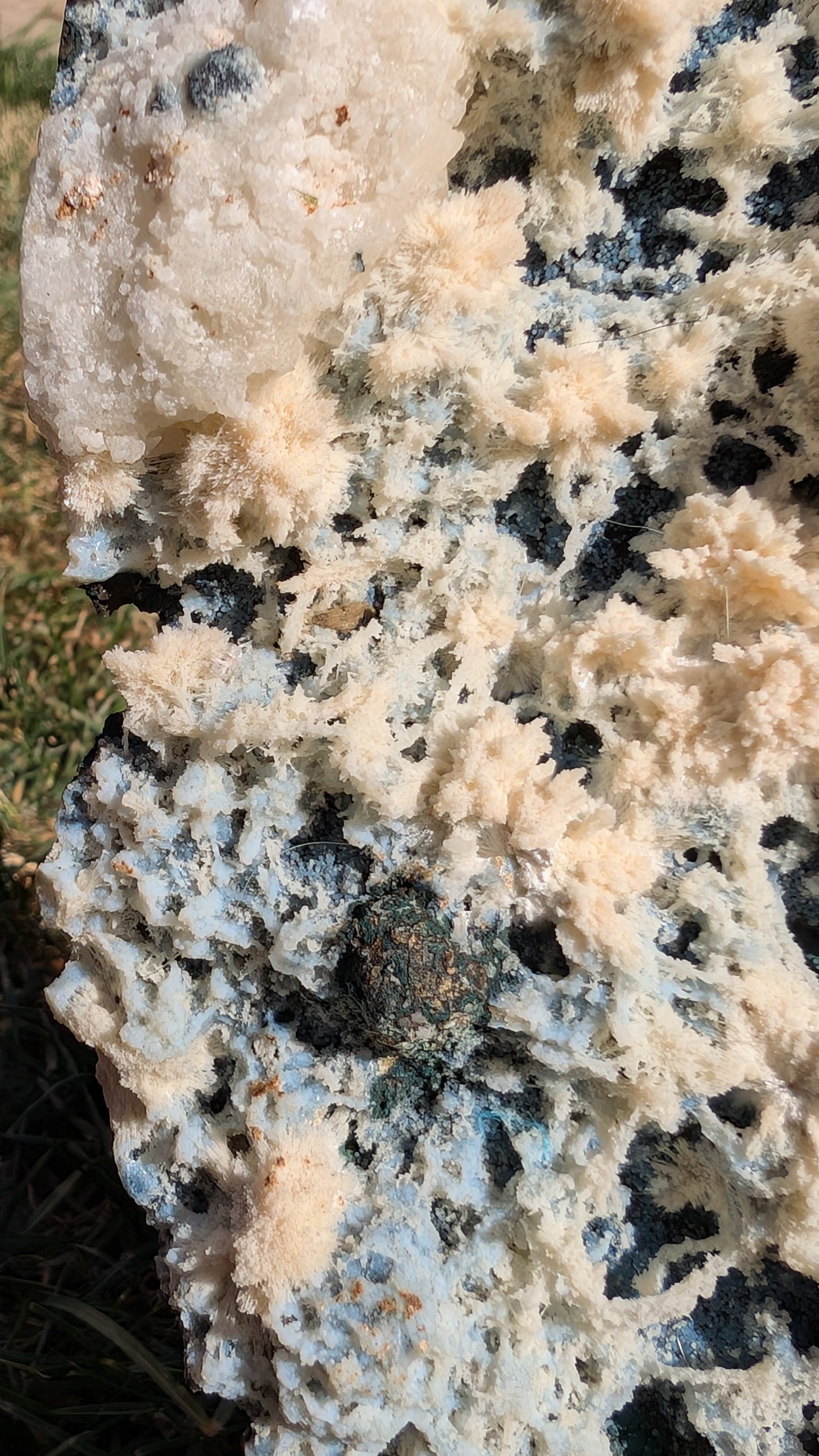 Blue Botryoidal Chalcedony with White Mordenite Sprays | Aurangabad, India | 1kg