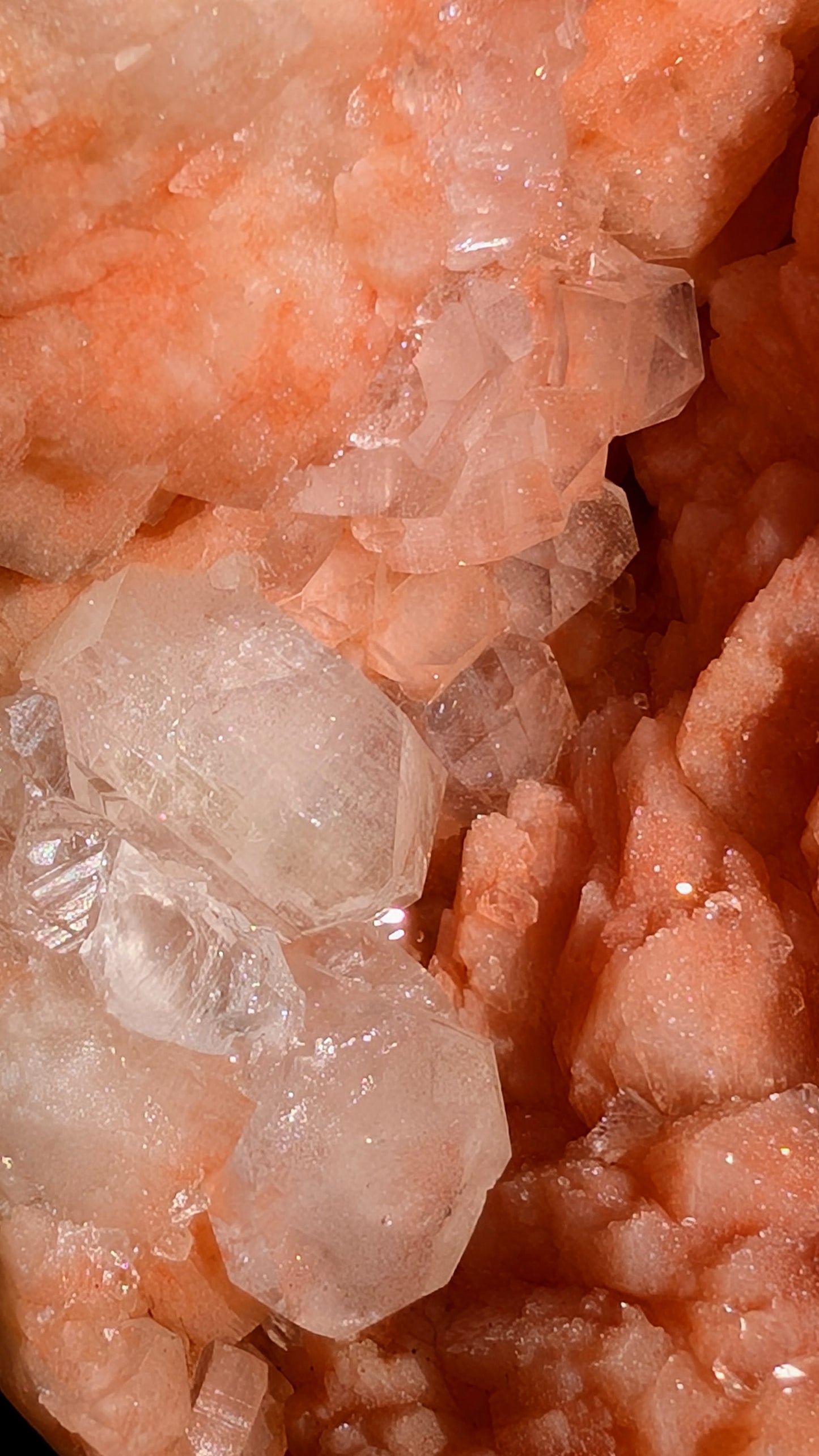 Large Pink sugary Stilbite with Apophyllite | Nashik, Maharashtra, India | 2.1kg