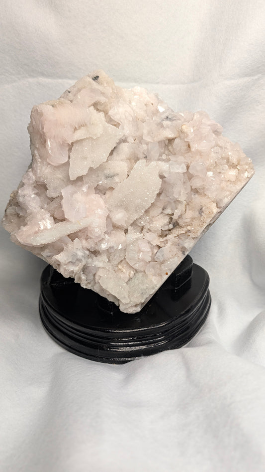 Large Pink Calcite & Quartz Mineral Specimen – 6–7kg UV Fluorescent Statement Piece