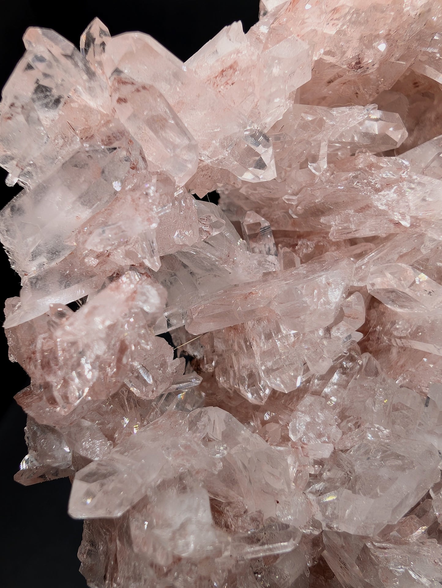 Pink Lemurian Quartz Cluster – Natural Pink Quartz Crystal Specimen – Collector Mineral Display Piece – 260g