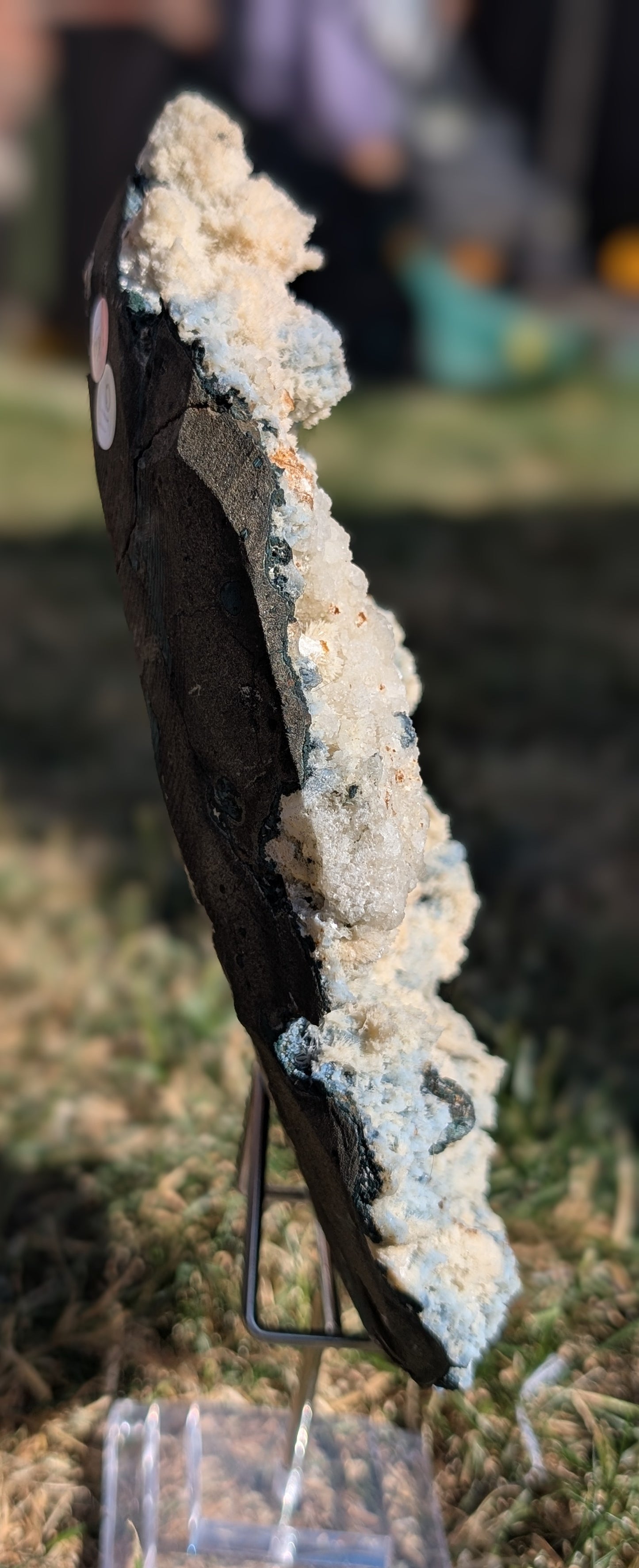 Blue Botryoidal Chalcedony with White Mordenite Sprays | Aurangabad, India | 1kg