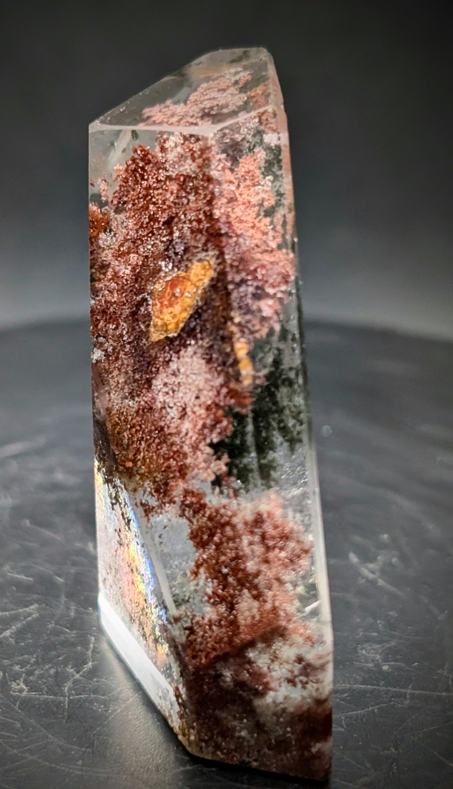 Lodolite Quartz Crystal (Garden Quartz) – Polished Freeform with Inclusions 46g