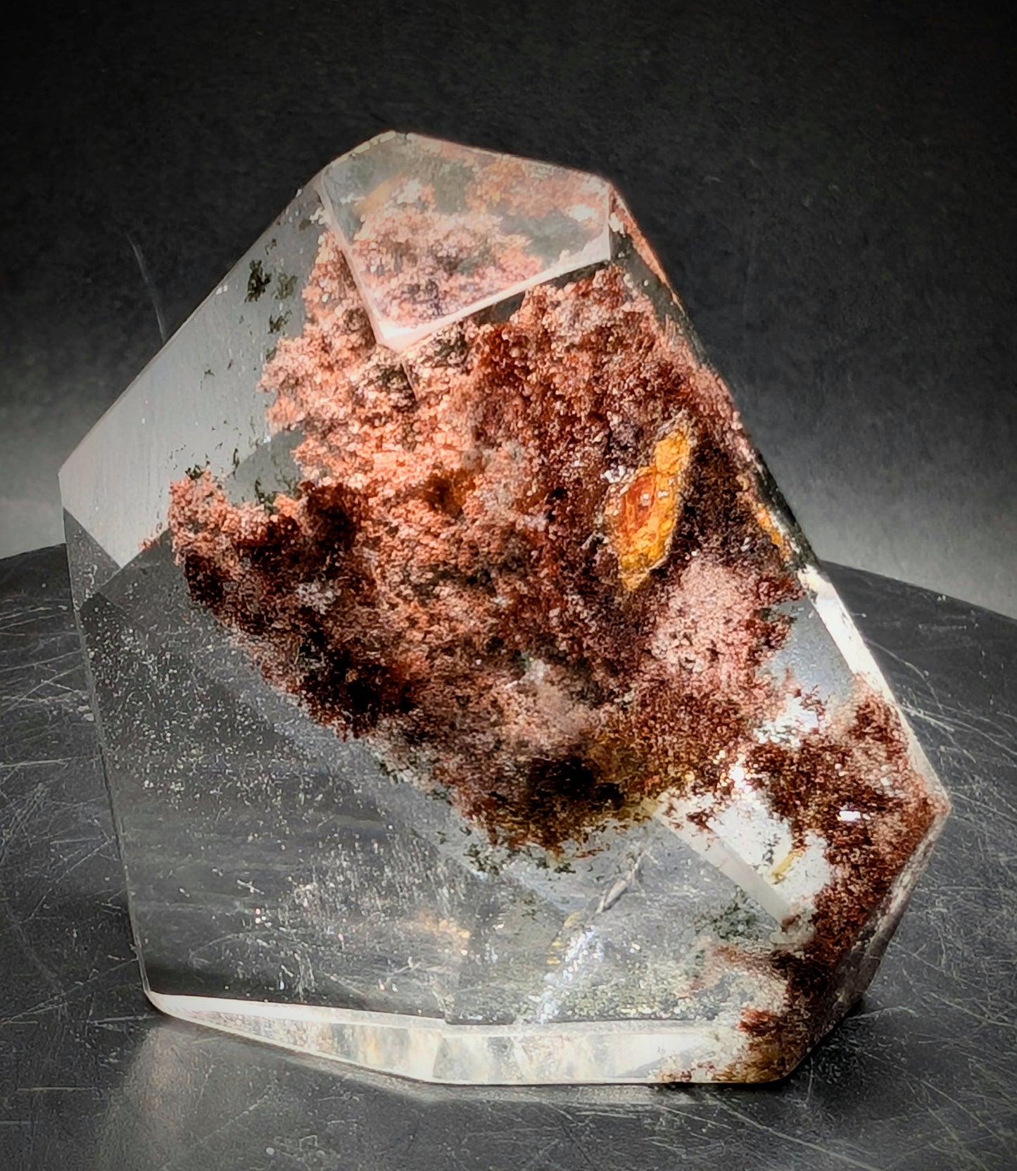 Lodolite Quartz Crystal (Garden Quartz) – Polished Freeform with Inclusions 46g