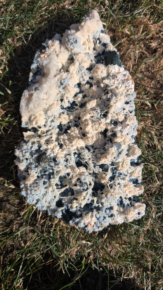 Blue Botryoidal Chalcedony with White Mordenite Sprays | Aurangabad, India | 1kg