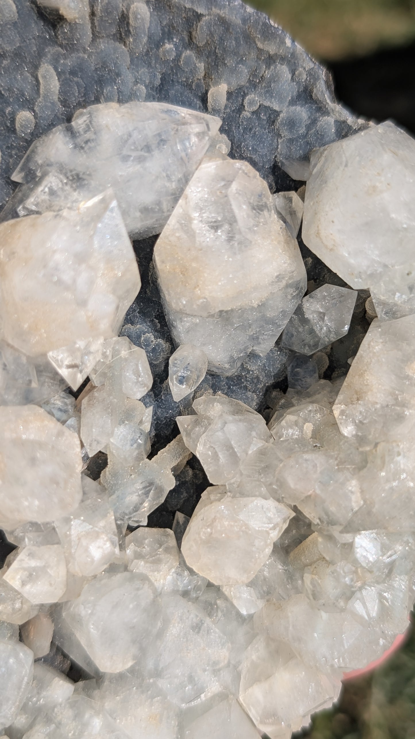 Blue Chalcedony with Apophyllite Crystal Cluster | Aurangabad, India | 1.29kg