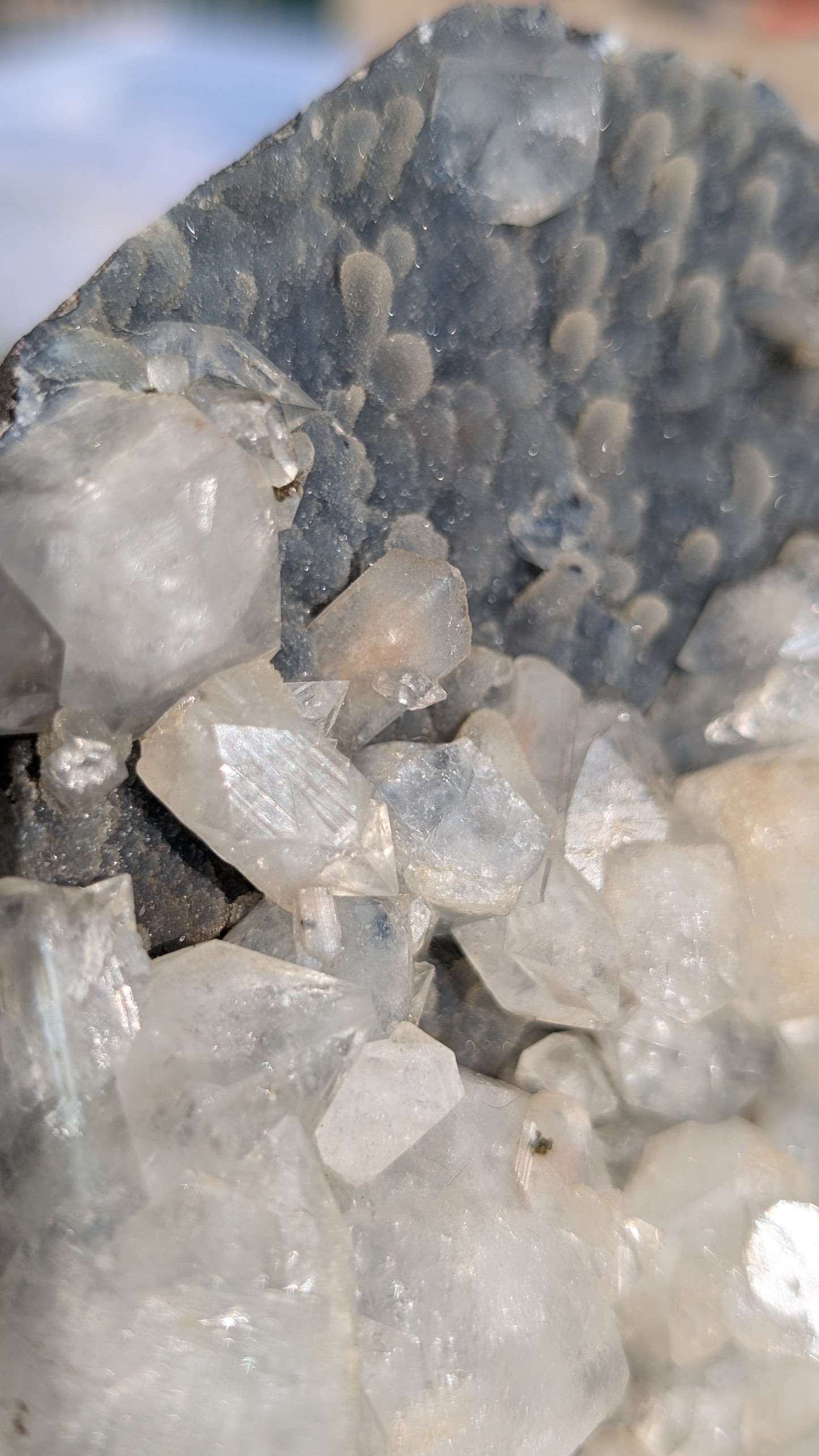 Blue Chalcedony with Apophyllite Crystal Cluster | Aurangabad, India | 1.29kg