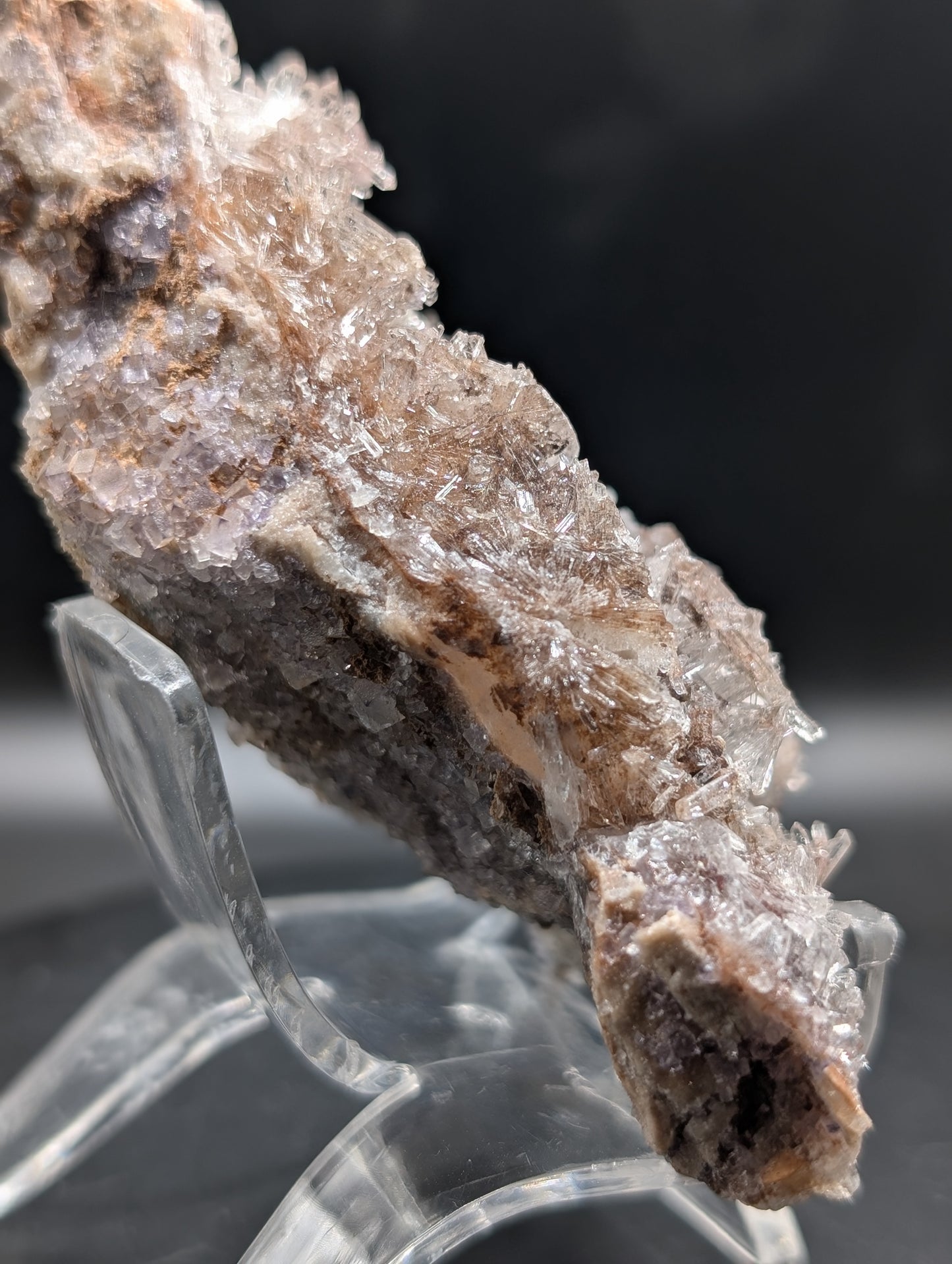 Rare UV Reactive Creedite & Fluorite Specimen – Phosphorescent Afterglow Mineral (111g)
