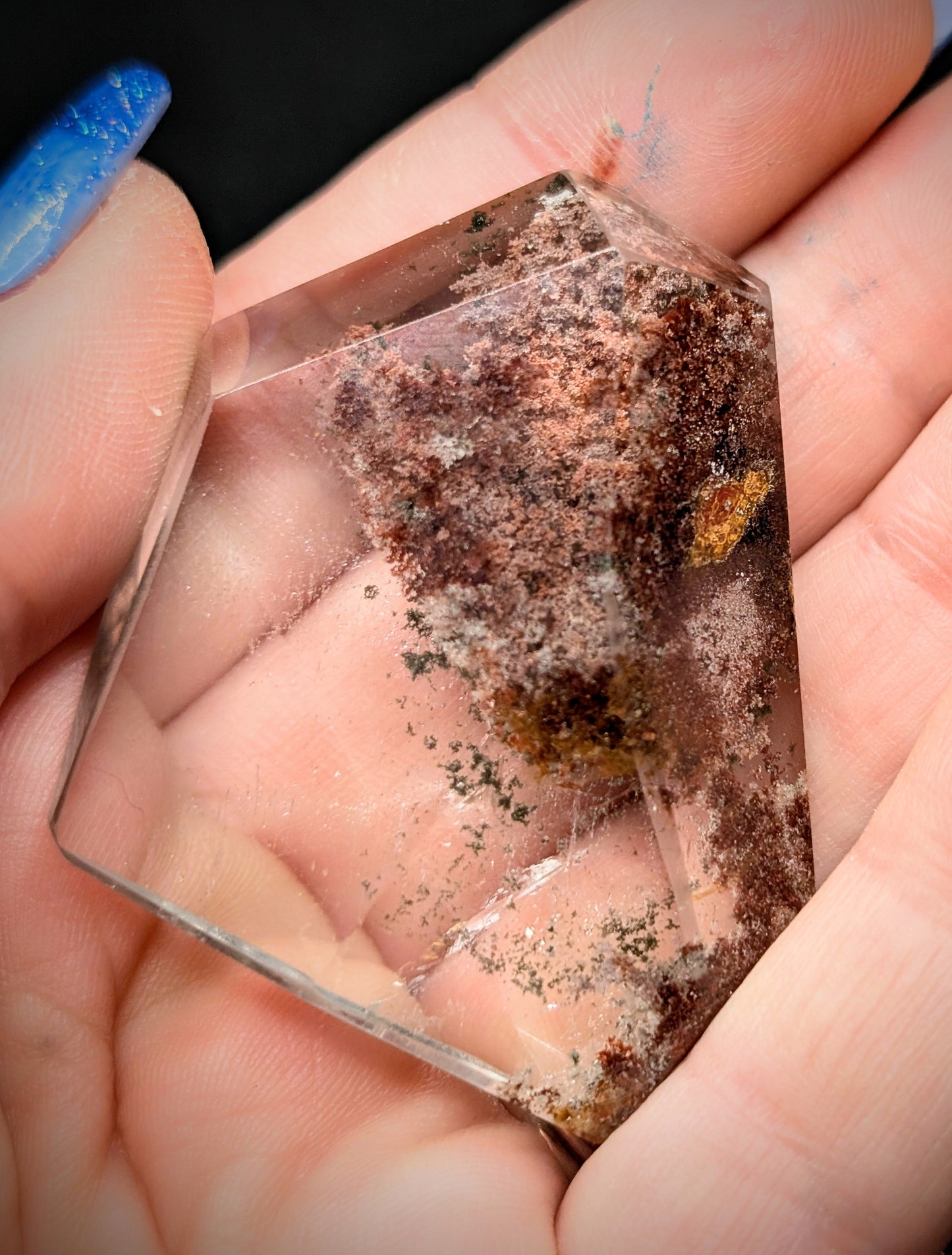Lodolite Quartz Crystal (Garden Quartz) – Polished Freeform with Inclusions 46g