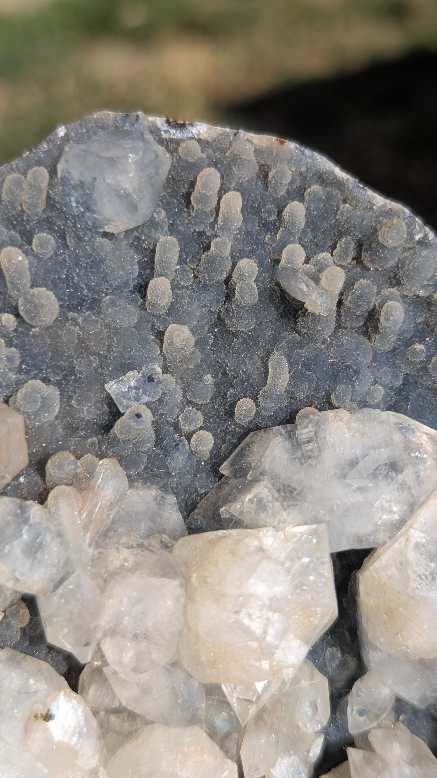 Blue Chalcedony with Apophyllite Crystal Cluster | Aurangabad, India | 1.29kg