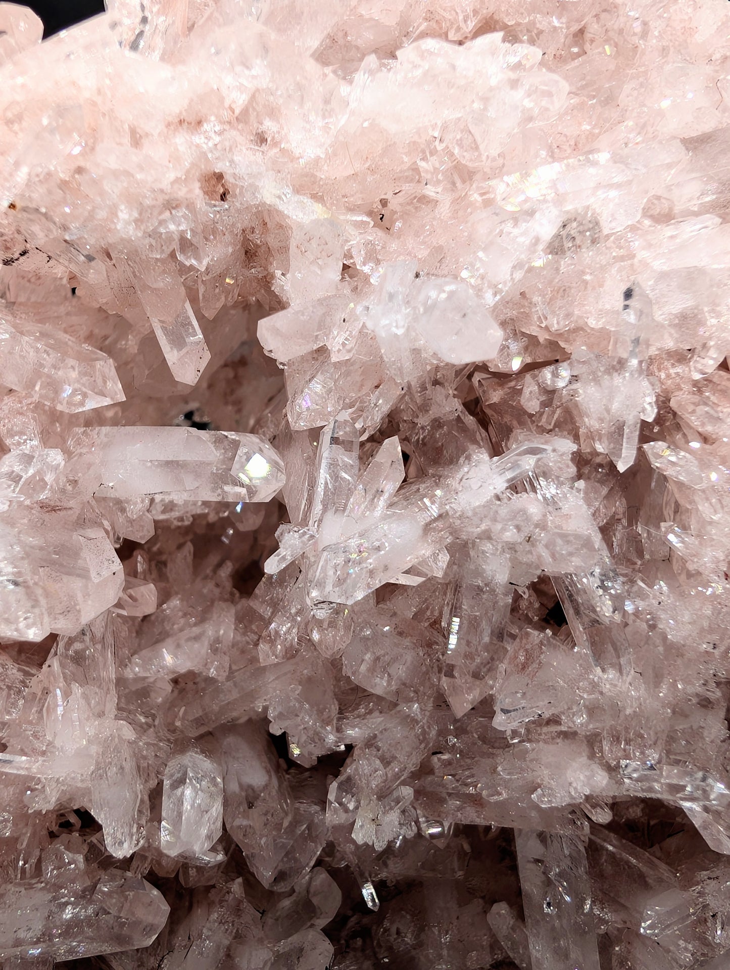 Pink Lemurian Quartz Cluster – Natural Pink Quartz Crystal Specimen – Collector Mineral Display Piece – 260g