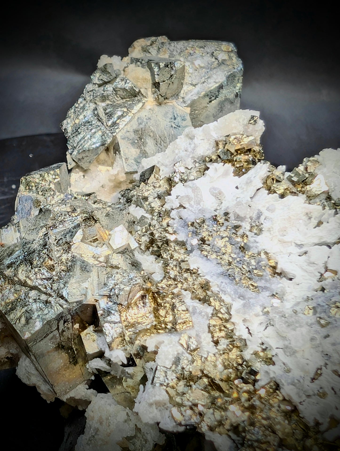 Large Pyrite Crystal Cluster on Quartz Matrix – Erongo, Namibia | Natural Collector Mineral Specimen