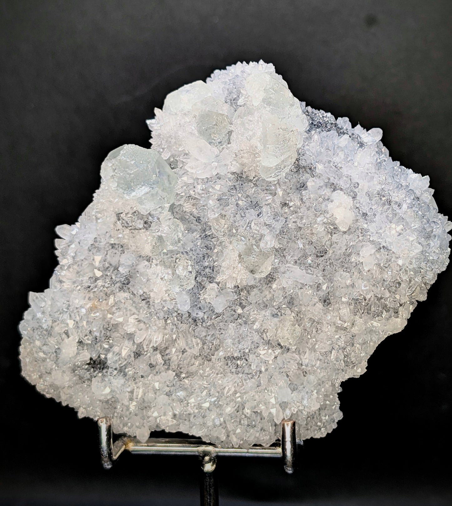 UV Reactive Quartz, Calcite & Fluorite Crystal Cluster | Sparkling Mineral Specimen | 396g