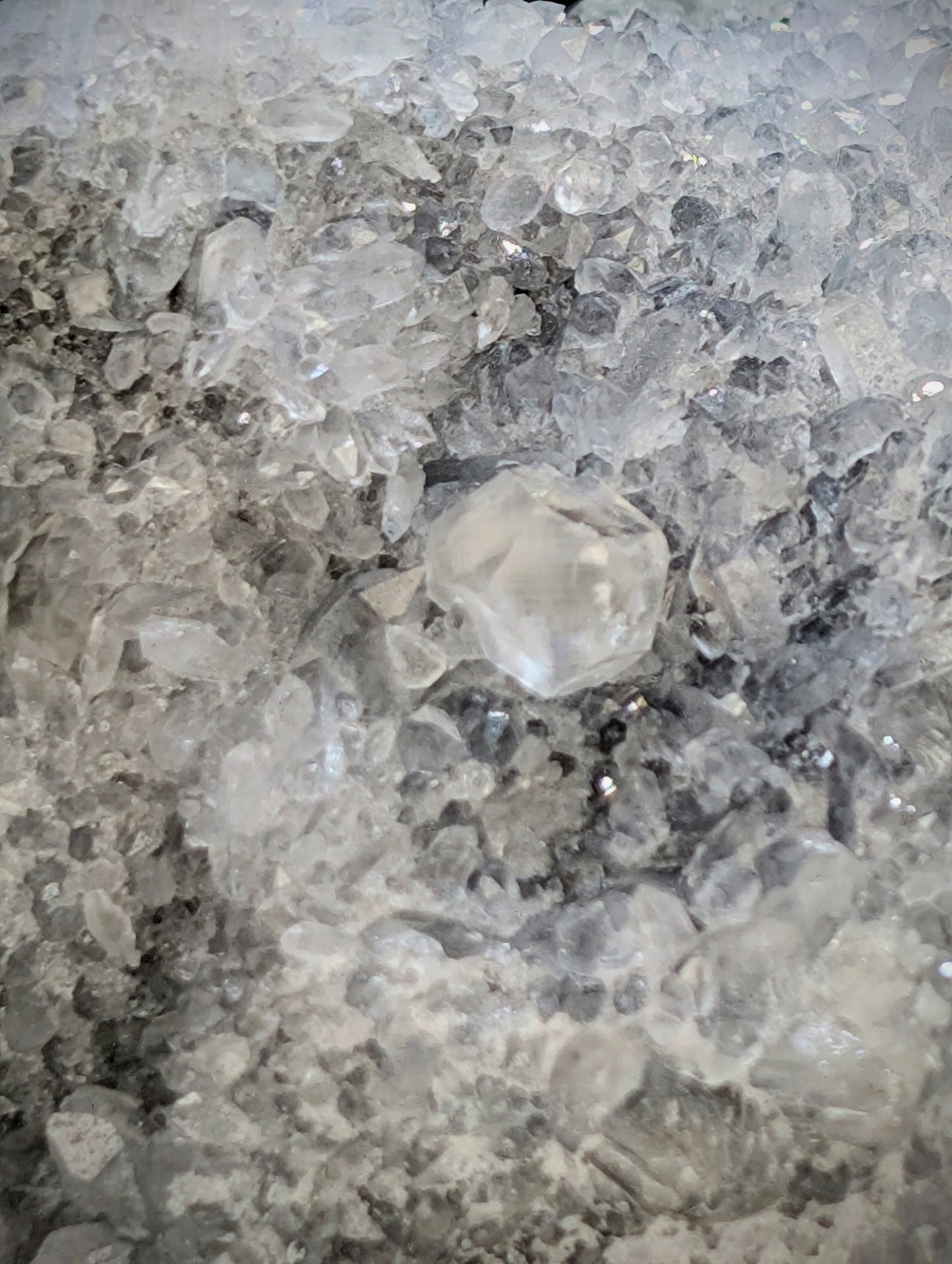 UV Reactive Quartz, Calcite & Fluorite Crystal Cluster | Sparkling Mineral Specimen | 396g